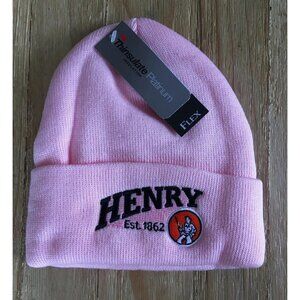 Henry Rifles Pale Pink Knit Beanie Hat NEW Thinsulate Unisex